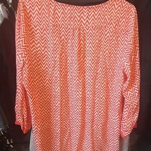 Zac & Rachel Chevron Blouse - Coral